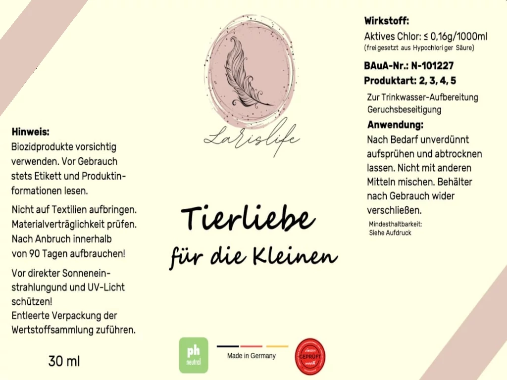 Tierliebe für die Kleinen - 30 ml Desinfektionsmittel