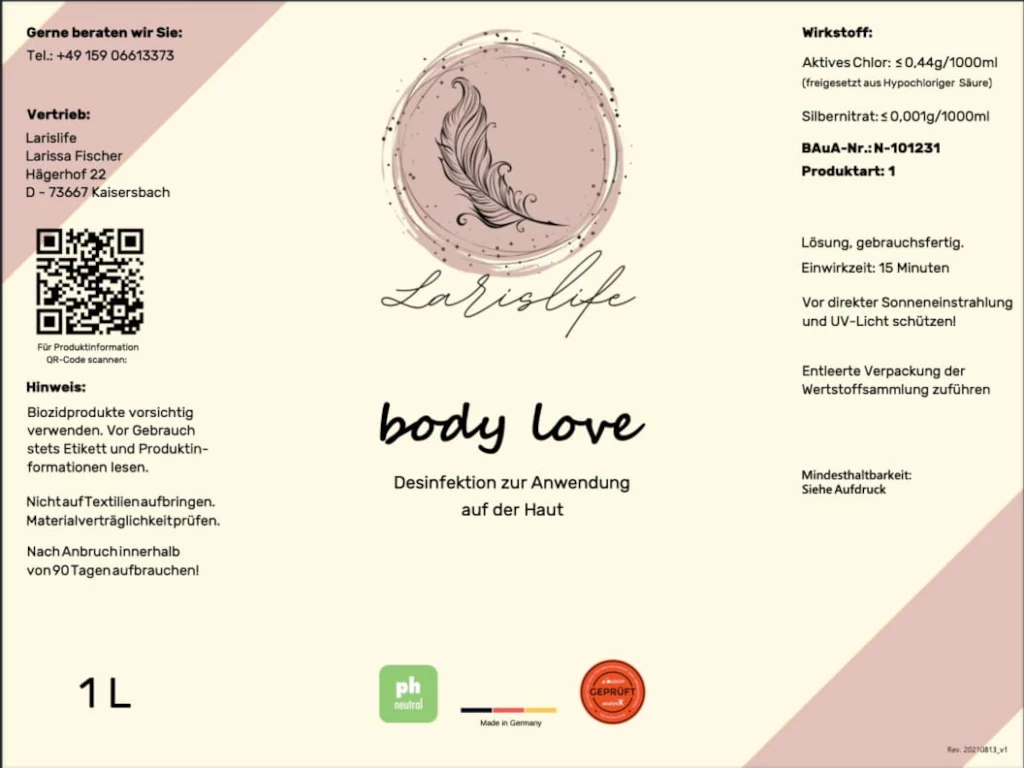 body love 1 L (6er Pack)