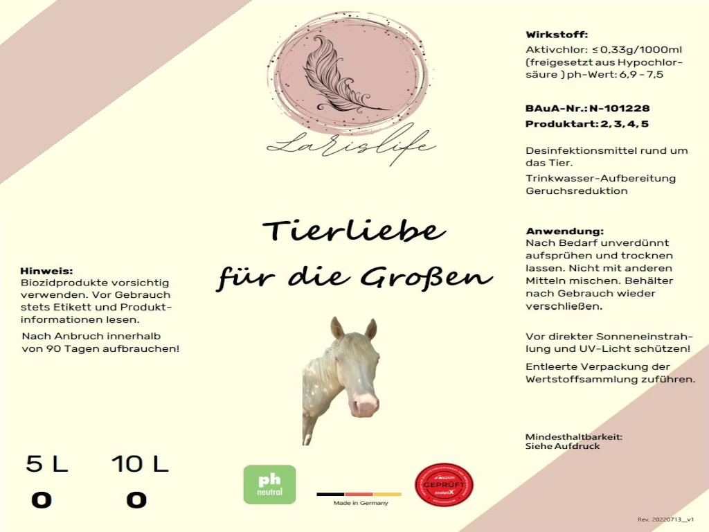 Tierliebe für die Großen - 5L Desinfektionsmittel