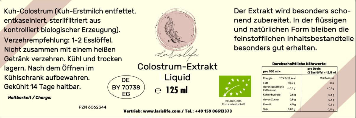 Colostrum – Extrakt liquid 125ml (6er Pack)