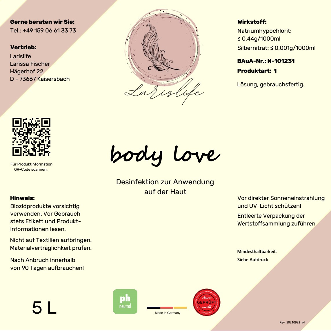 body love 5 L