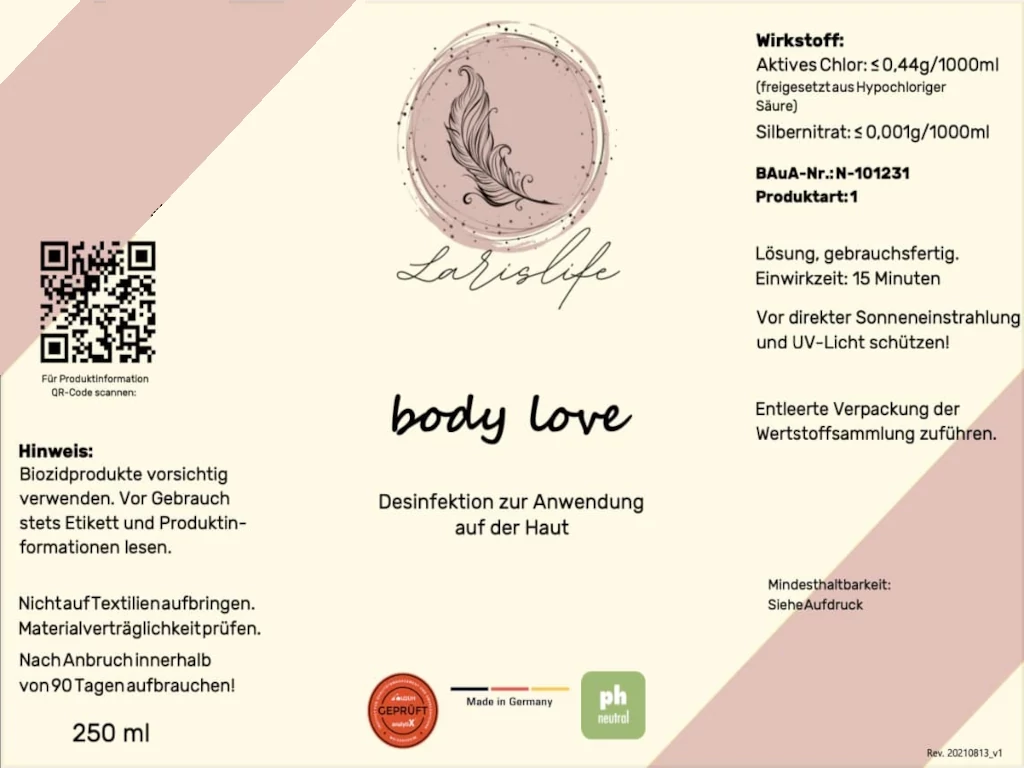 body love spray - 250 ml Haut Desinfektion