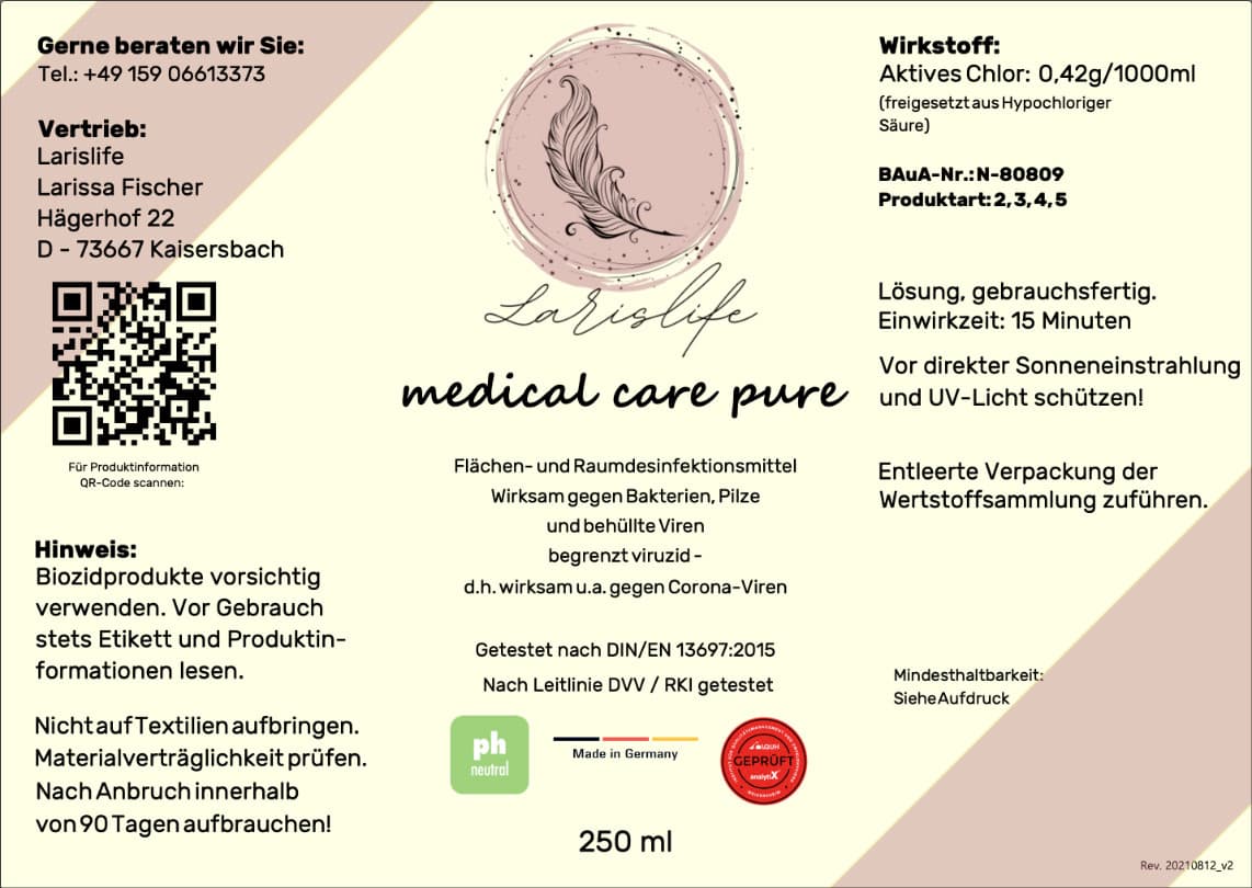 medical care pure 250 ml (6er Pack)
