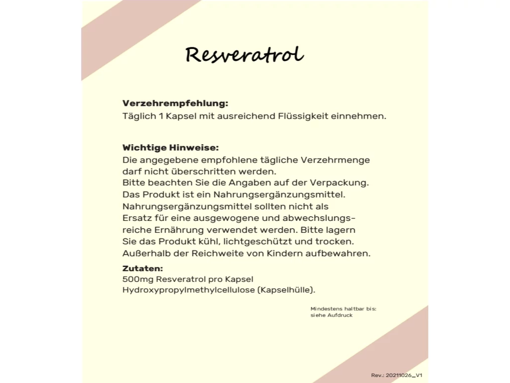 Resveratrol - 60 Kapseln