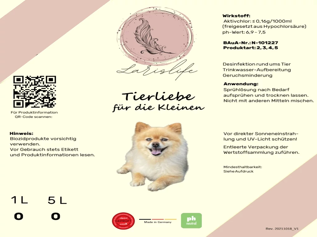 Tierliebe für die Kleinen - 1 L Desinfektionsmittel