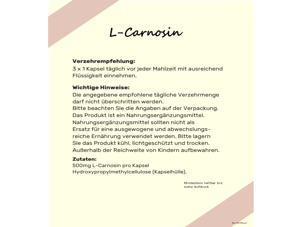 L-Carnosin - 90 Kapseln